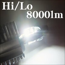 LEDヘッドライト バルブ H4 Hi/Lo 8000lm 6500k バイク 12V 1個 白 (293) 送料無料/23_画像3