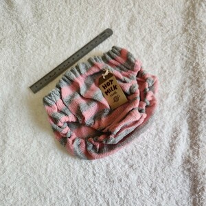 レトロ、手編み風、極小ミニスキャンティ(パンティ)(新品、未使用、日本製、Mサイズ)ピンク系、ストライプ