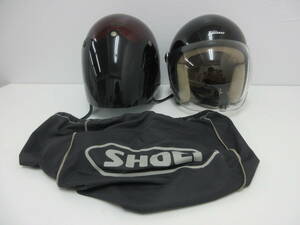 中古 ヘルメット 2点 Arai HELMET アライ ヘルメット ANSI STD.Z90.1-1971 サイズ 57.58cm 日本製 + Gino サイズ不明 花柄 バイク 原付 ／K