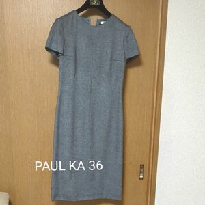 PAUL KA ポールカ 半袖ウールワンピース36 S