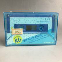 KI27/91　未開封 SANYO カセットテープ C-U46 2色 2本 セット サンヨー ブルー グリーン 46分 ノーマルテープ レトロ ポップ カセット_画像3