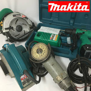 KI28/14　マキタ makita 電動工具 まとめて4点 充電式 ドライバー ドリル 6型マルノコ 電気カンナ ディスクグラインダー ジャンク