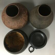 KI28/33　伝統工芸 鉄器 鋳物 まとめて12点 南部鉄器 岩鋳 花瓶 花器 灰皿 釜敷 茶こぼし 香炉 風鈴 香合 ペン皿 茶托 建水 ■_画像4