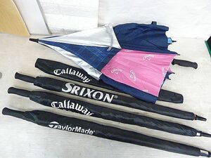 t26 ゴルフ 用品 傘 4本 まとめ キャロウェイ Callaway/スリクソン SRIXON/テーラーメイド Taylormade アンブレラ 二重構造 ワンタッチ