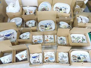 t79 unused storage goods some stains z. industry Snoopy world travel series ceramics and porcelain tableware plate summarize large amount Mini plate / soup cup / cover attaching bowl etc. 