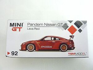 t83① 未使用保管品 MINIGT 1/64 Pandem Nissan GT-R R35 GT Wing Lava Red RHD パンデム 日産 GTR 赤 ラヴァ レッド MINI GT 92 ミニカー