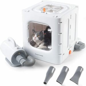 (B790) 新品 未使用 Deepawman ペット ドライヤー 乾燥箱 ボックス 犬 猫 1500W 30-55℃ 温度可調整 無段階風速制御 100V 家庭 業務 乾燥