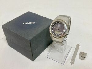 管11994t CASIO カシオ WAVE CEPTOR ウェーブセプター WVA-300 電波 ソーラー 腕時計 メンズ アナデジ 余りコマ 工具 外箱 付き