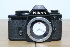 ☆【1F1208-9】 NIKON ニコン カメラ風アナログ時計 EM オブジェ アンティーク ジャンク