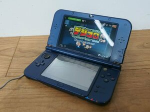 ☆【1F0215-21】 Nintendo 任天堂 Nintendo3DS Nintendo new 3DS メタリックブルー カセット付 妖怪ウォッチ3 ジャンク