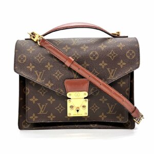 【1円～】ルイヴィトン LOUIS VUITTON モノグラム モンソー 28 2way ショルダーバッグ ハンドバッグ ブラウン M51185 メンズ レディース