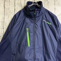 Ralph Lauren POLO SPORT ポロスポーツ ナイロンジャケット ジャージ切替 L 紺 ネイビー ワンポイント US古着 アメカジ HTK3189_画像4