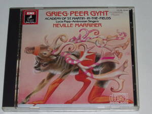 CD マリナー グリーグ：”ペール・ギュント”全曲/初期盤 CC38-3044 "Peer Gynt" / Marriner 東芝 EMI Angel digital 3800円