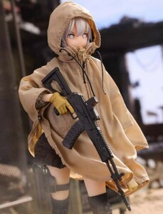 ☆新品　1/12　女性 アクションフィギュア　ポーブサーシャ 外套マント付き Bobu Sasha　HASUKI Pocket Art　ミリタリー　制服