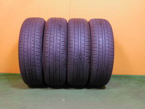 155/70R13 YOKOHAMA マーチ、バモス、ミライース 製造年2019 4本 バリ溝★C1010