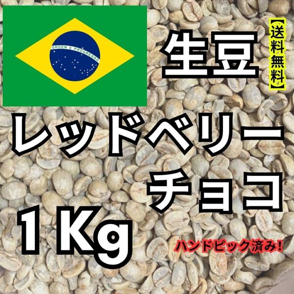 【24時間以内に発送】レッドベリーチョコ【生豆珈琲】【1Kg】【送料無料】