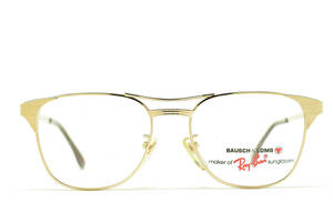 デッドストック Bausch & Lomb 50’s 714 G 51-17 Wブリッジ メガネ サングラス フレーム ヴィンテージ ボシュロム RayBan