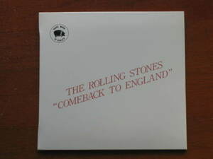 ROLLING STONES / COME BACK TO ENGLAND★VGP カードボード・スリーヴ