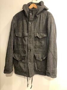 Engineered Garments エンジニアードガーメンツ　ウール　マウンテンパーカー　フード　コート　S グレー　チャコールグレー