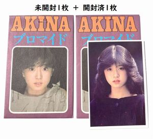 中森明菜　袋付きブロマイド２枚セット（内１枚は未開封）研音　Amada