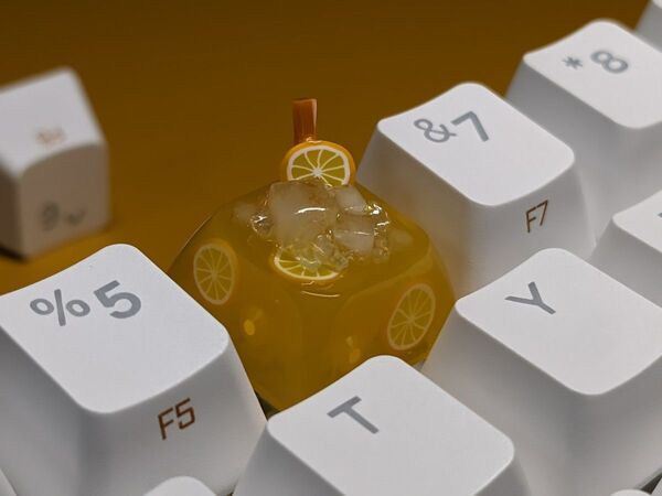 ■JUICY★キーキャップ+オレンジ+□アルチザンキーキャップ□■