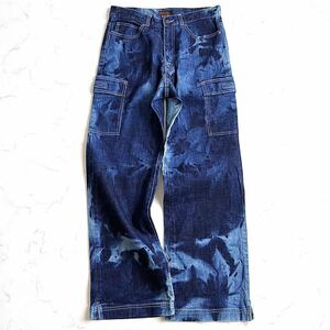 Rare Japanese label bleach denim cargo pants y2k lgb ifsixwasnine obelisk g.o.a 14th addiction sharespirit raf simons tornado mart