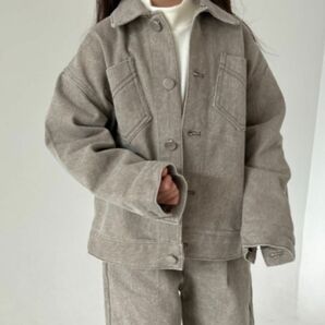 kokokids nifty beige denim jacket デニムジャケット　韓国子供服