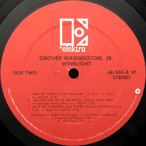 ★US ORIG LP★GROVER WASHINGTON, Jr./Winelight 1980年 SMOOTH JAZZ大名盤 BILL WITHERS参加 名曲『Just The Two Of Us』収録 EMINEMネタの画像4