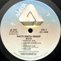 ★美品 US ORIG LP★PATTI SMITH GROUP/Wave 1979年 初回AB規格 両面STERLING gc刻印入 インサート付 シュリンク付 NEW YORK PUNKの女王_画像4