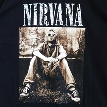 バンt　ニルヴァーナ　nirvana　カートコバーン　tシャツ　ビックロゴ Tシャツ 半袖Tシャツ ブラック 半袖　コットン100%_画像4