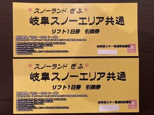 岐阜県共通リフト券　高鷲スノーパーク めいほう 鷲ヶ岳 など