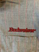 ワークシャツ　長袖　バドワイザー　アメリカ製　ビンテージ　BUD weiser ビンテージ　アメリカ古着　スタッフ　サイズL_画像3