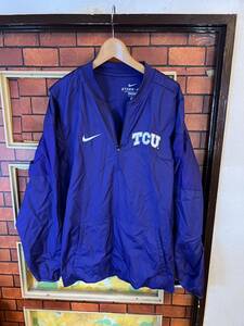 プルオーバージャケット NIKE ナイキ ハーフジップ　TCU カレッジ系　サイズS アメリカ古着　スポーティー　アウトドア　