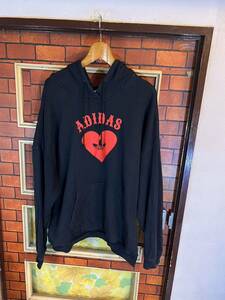 スウェットパーカー adidas アディダス　XL ビックサイズ　フード　アウトドア　スポーティー　オーバーサイズ　アメリカ古着