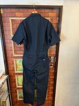 つなぎ ツナギ 半袖 重ね着 Dickies エンジニア オールインワン ディッキーズ アウトドア サイズS メカニック　アメリカ古着_画像3