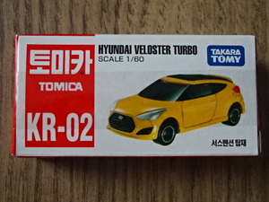 韓国 ハングル文字 赤箱 トミカ KR-02 ヒュンダイ ヴェロスター ターボ TOMICA HYUNDAI VELOSTER TURBO Toy car ミニカー ミニチュアカー