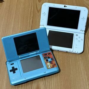 中古◆Nintendo(ニンテンドー)3DS LL/DS◆2個セット◆ホワイト/ライトブルー◆携帯ゲーム機◆任天堂◆ジャンク◆ZR0212