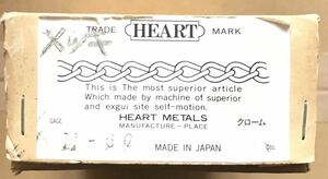 【最安値＆送料無料】【クローム】メッキチェーン HEART METALS 雑用鎖 線径 2mm 輪外幅 7mm 輪外長 19mm
