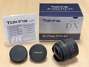 ◆美品◆Tokina トキナー 魚眼ズーム / 10-17mm F3.5-4.5 AT-X 107 DX Fisheye / Canon キヤノン用