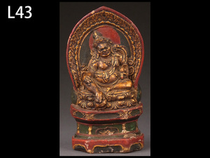 L43☆仏教美術 仏 金剛仏座像/中国 チベット 密教 仏像 彫刻 