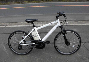 1円～Panasonic 電動自転車 Hurryer MTB 24V 10Ah SHIMANO 7段 26インチ白色 動作確認済 2099