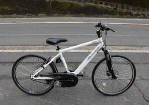 1円～YAMAHA ディスク式 MTB 電動自転車 Grace SHIMANO 内8速 26インチ 白色 動作確認済 2130