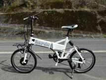 1円～baron 折り畳み電動自転車 MTB 24V 7.8Ah SHIMANO 7段 Extreme Bike 20インチ 白色 動作確認済 2496_画像2