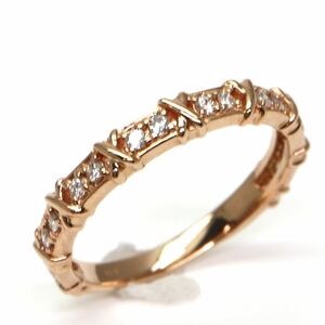 ◆K18 天然ダイヤモンドリング◆F 約2.0g10号 0.16ct diamond ジュエリー ring 指輪 EA9/EA9