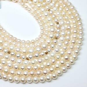 ◆アコヤ本真珠ネックレス8本おまとめ/11◆J◎約233.2g 真珠 パール pearl ジュエリーjewelry necklace EC4