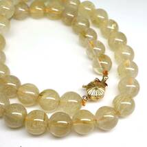 ◆K14 天然ルチルクォーツネックレス◆F 約64.1g 約44.0cm rutile quartz jewelry necklace ジュエリー jewelry EA0/EA0_画像2