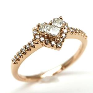 ◆K18 天然ダイヤモンドリング◆F 約3.2g 12号 0.33ct diamond ジュエリー ring 指輪 EC3/EC4