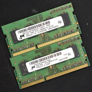2GB 2枚組 (合計 4GB) PC3-10600S DDR3-1333 S.O.DIMM 204pin 1Rx8 ノートPC用メモリ 8chip MT Micron 2G 4G (管:SB0142 x2sの画像1