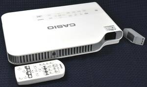 (送料込) 使用時間 9H(使用時間短い) CASIO カシオ XJ-A257 3000ルーメン WXGA HDMI リモコン付 スリムモデル プロジェクター(NS33(B)