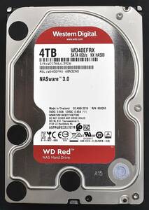 WESTERN DIGITAL WD40EFRX [4TB (4000GB) 7,200rpm SATA HDD 2019年製 (Cristal DiscInfo 正常状態) 使用時間 23655H (管:HH5 x3s